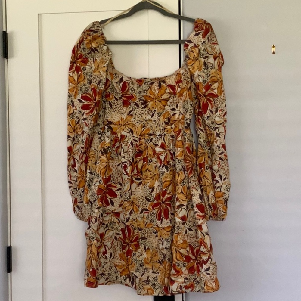 & Other Stories Floral Long Sleeve Dress